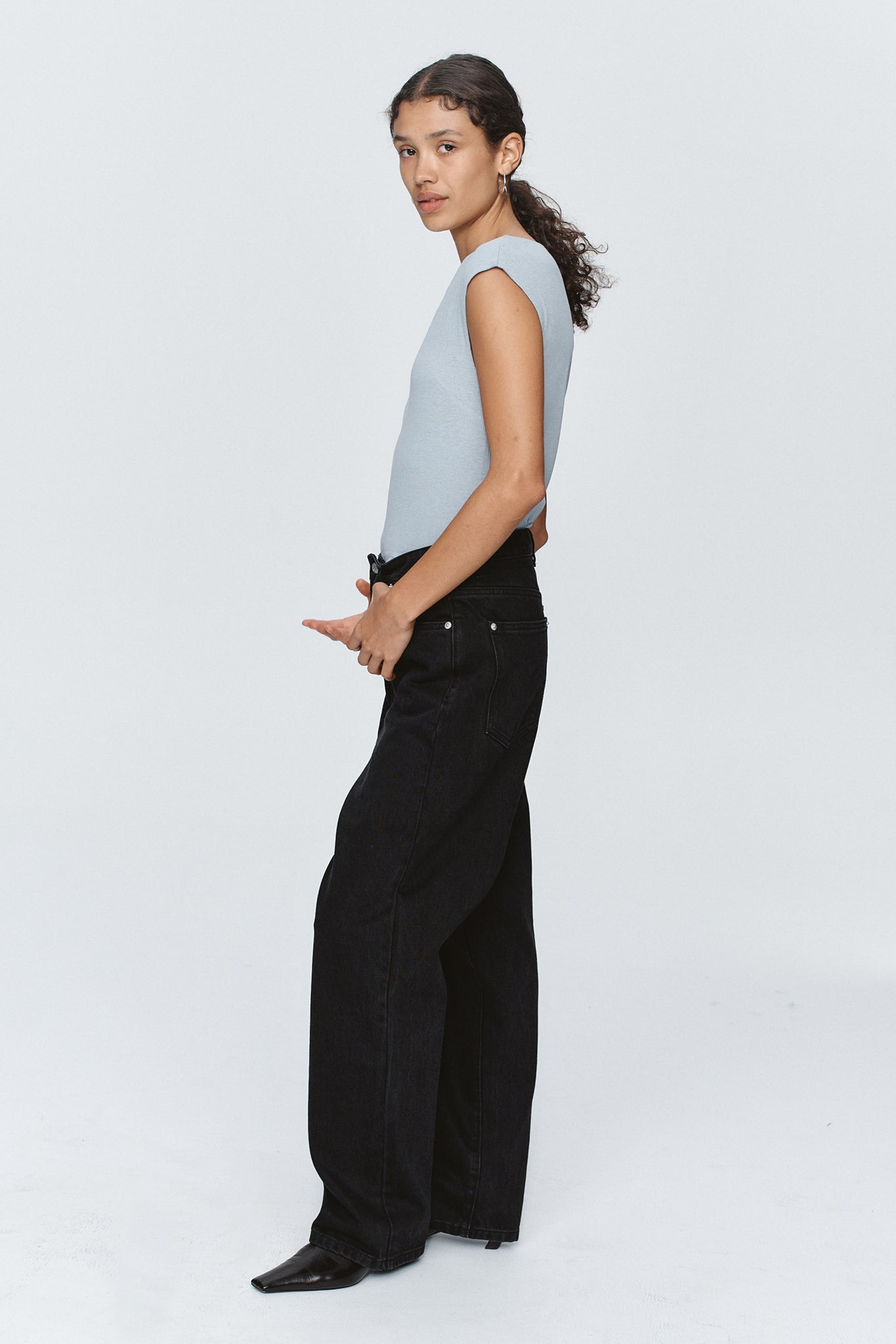 Marle | Slung Jean - Black
