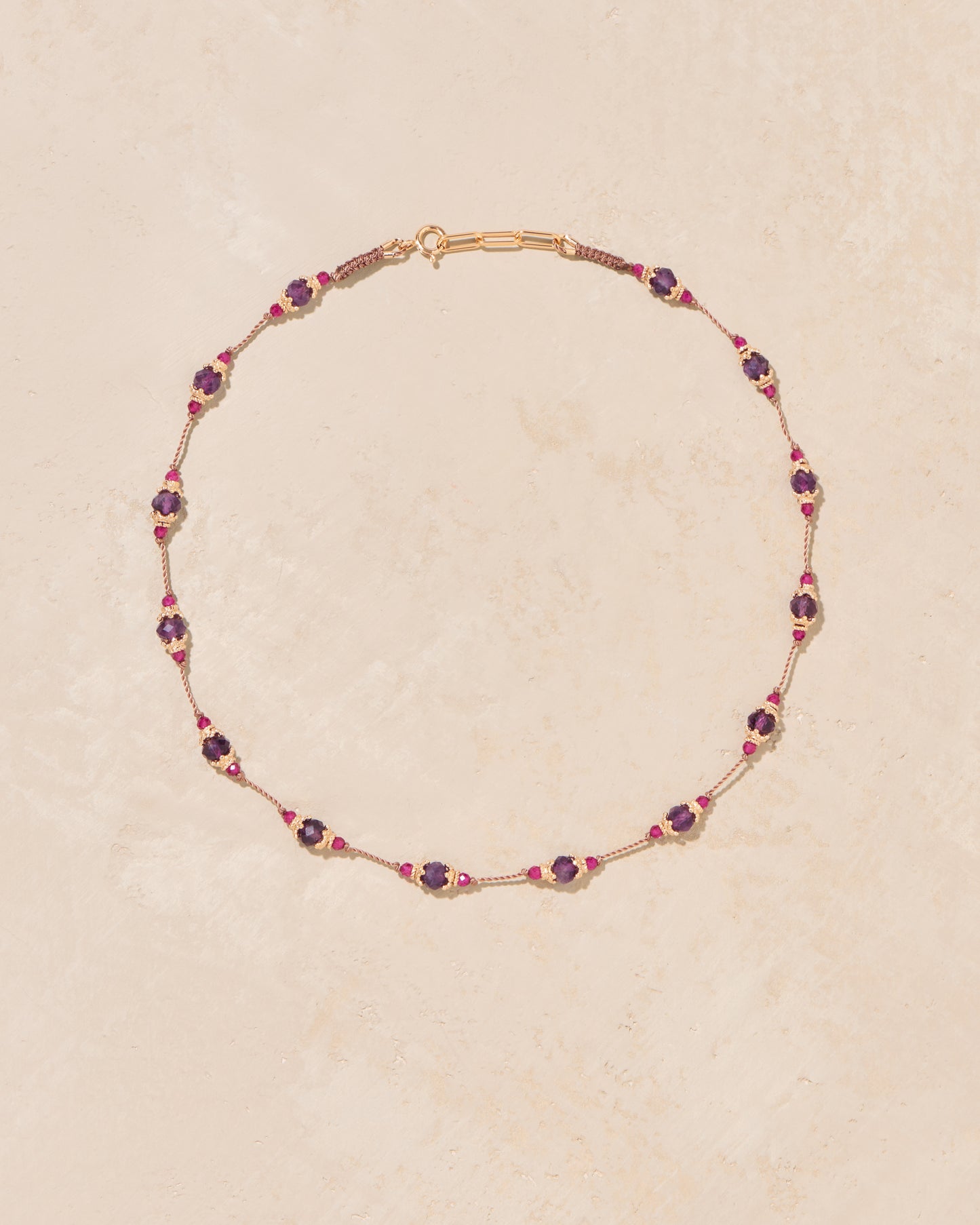Tityaravy | Sriphala Necklace - Rubellite / Amethyst
