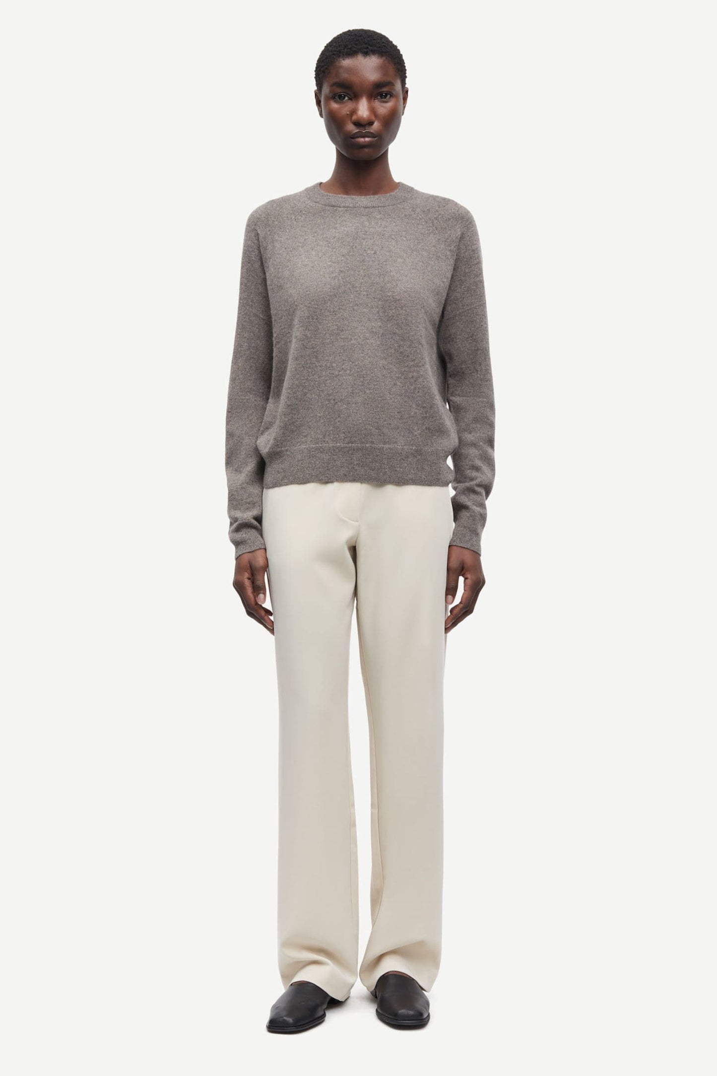 Samsoe Samsoe | Boston O-Neck - Grey Blue Mel.