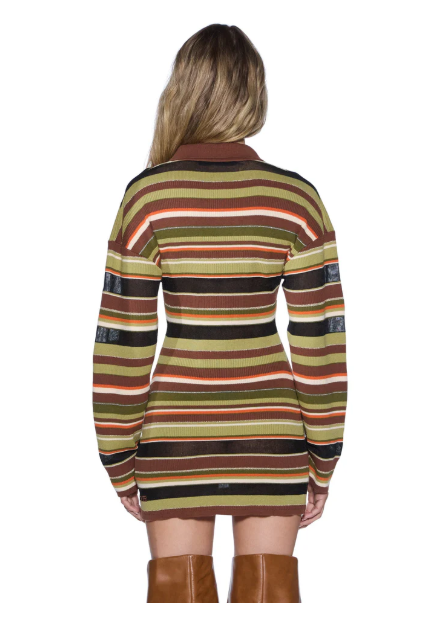 Ksubi | Tamrin Knitted LS Polo Dress - Multi