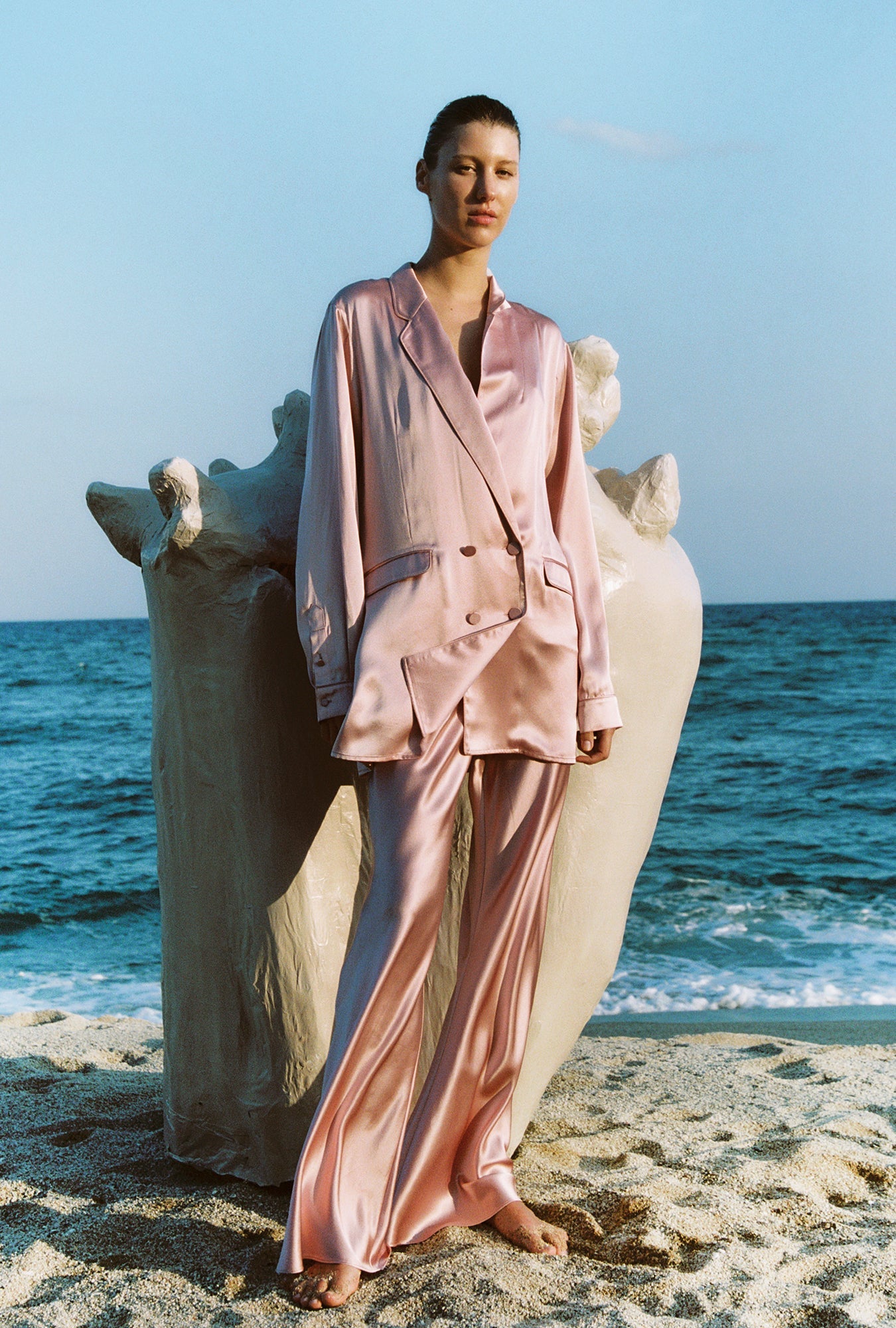 Silk Laundry | Bias Cut Pants - Sea Star