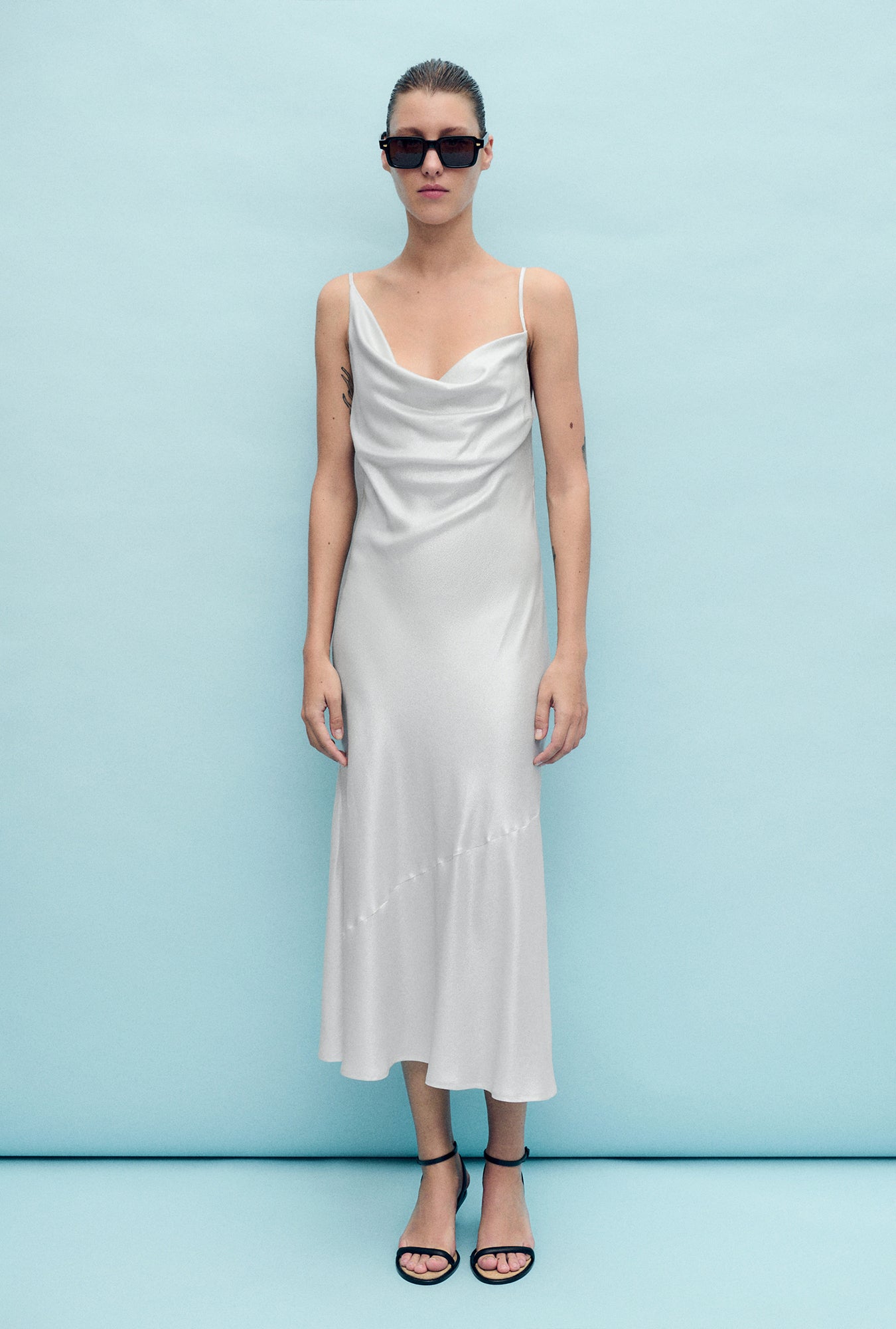 Silk Laundry | Carrie Dress - Silver Foil