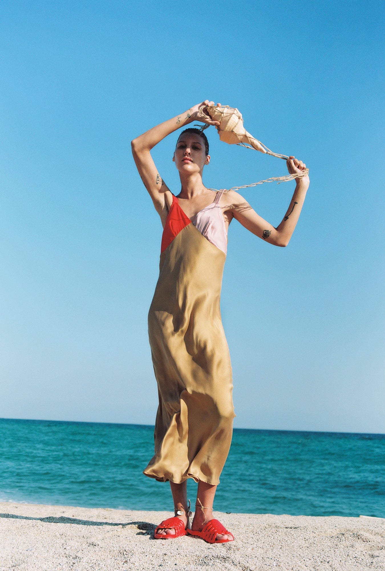 Silk Laundry | Deco Rouched Dress - Snapper