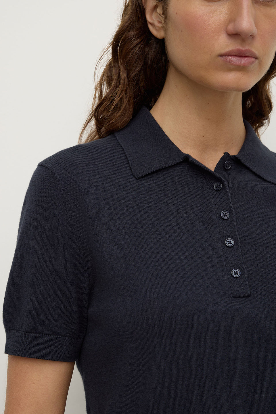 Assembly Label | Sloane Cotton Cashmere Polo - True Navy