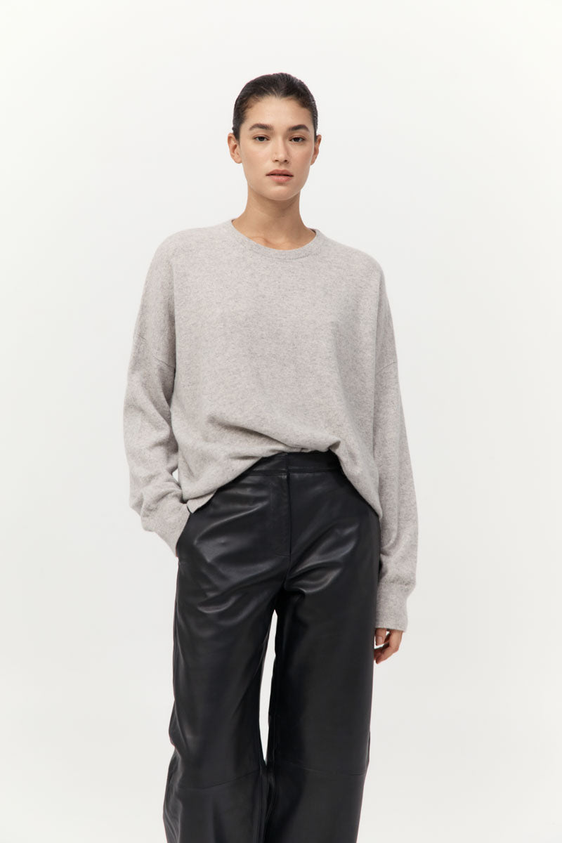 St Agni | Cashmere Sweater - Grey Marle