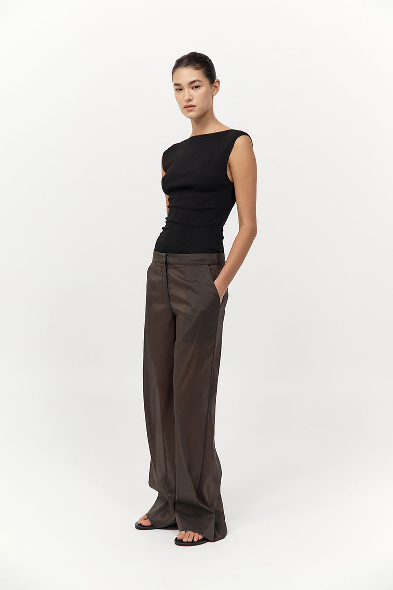 St Agni | Organic Cotton Ballerina Top - Jet Black