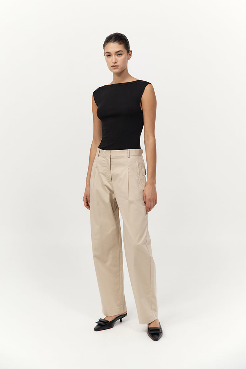 St Agni | Organic Cotton Ballerina Top - Jet Black