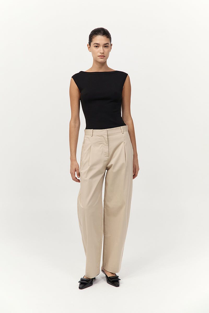 St Agni | Organic Cotton Ballerina Top - Jet Black