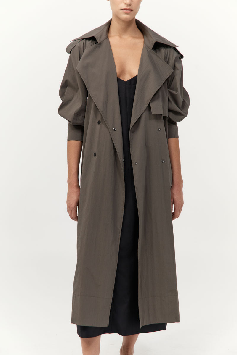 St Agni | Relaxed Trench - Khaki
