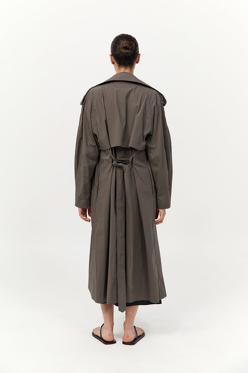 St Agni | Relaxed Trench - Khaki