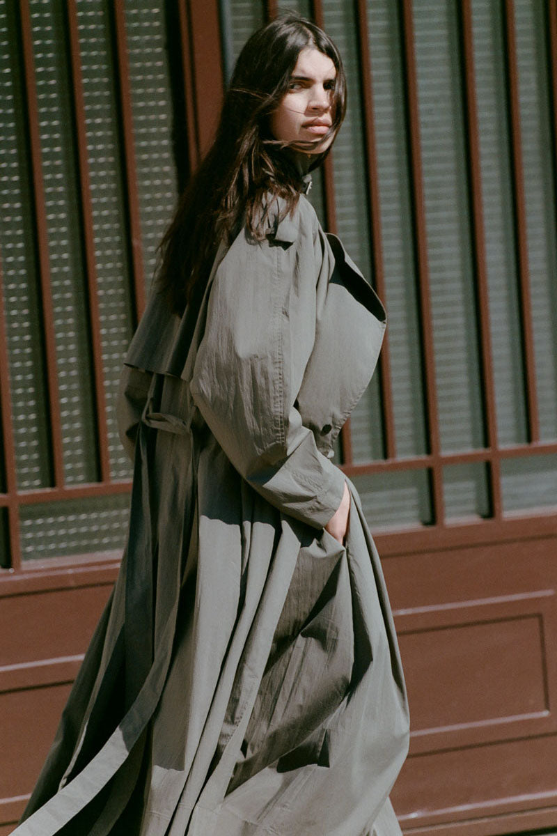 St Agni | Relaxed Trench - Khaki