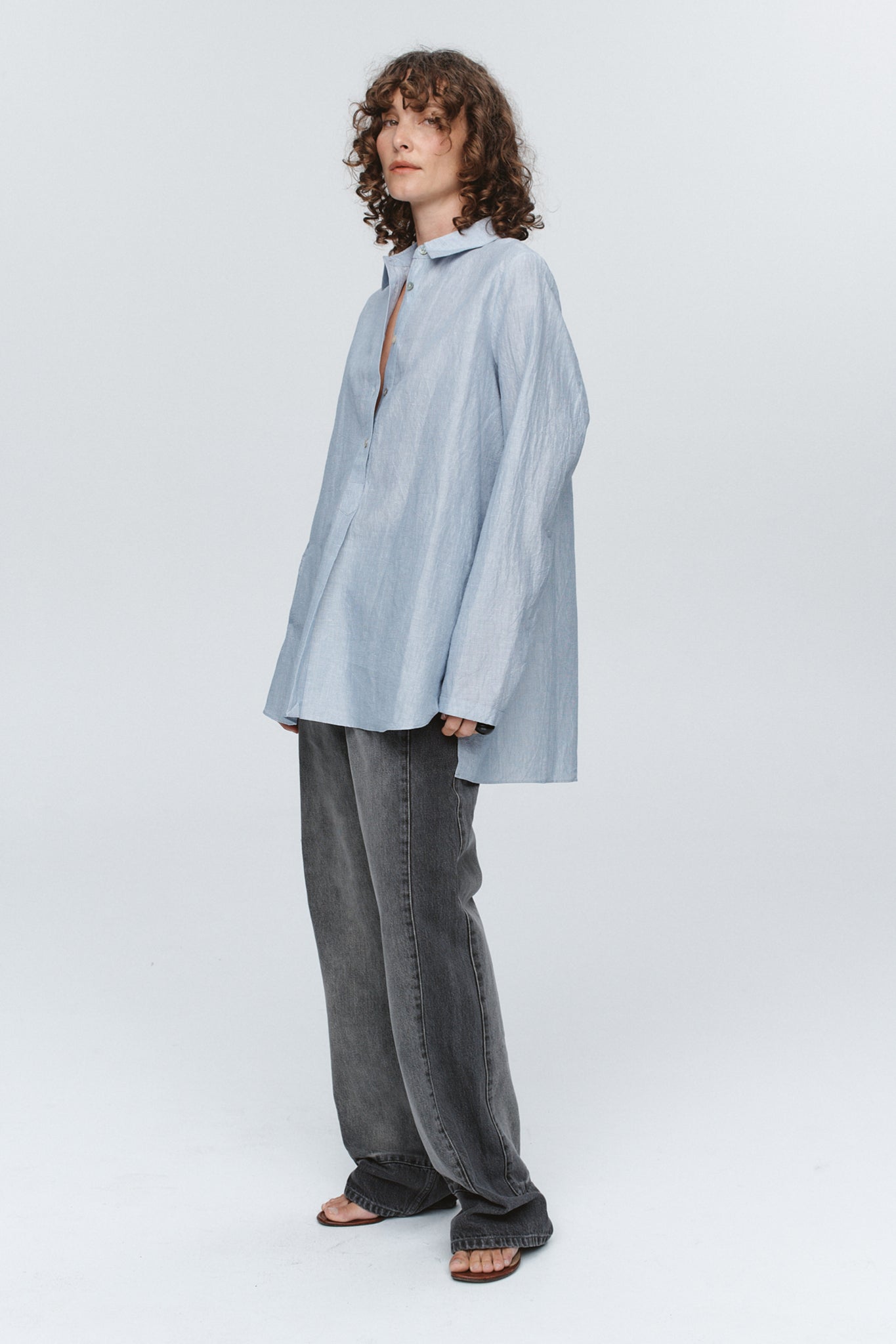 Marle | Tab Shirt - Bleu Stripe
