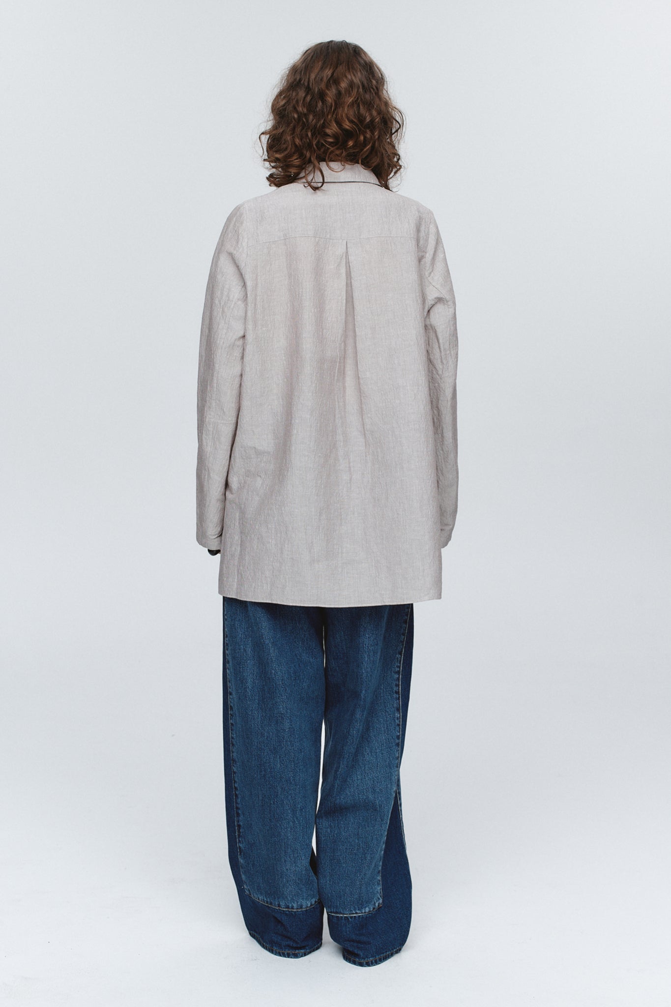 Marle | Tab Shirt - Chocolate Stripe