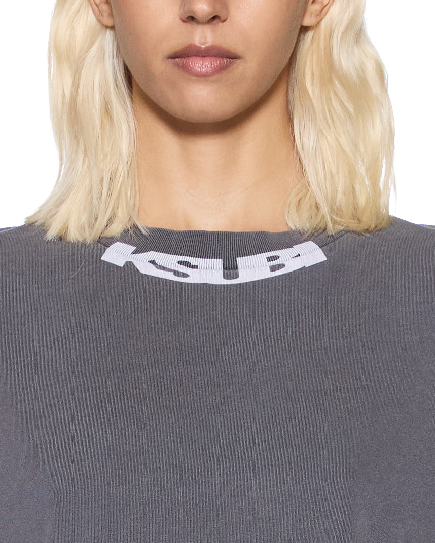 Ksubi | Sott Stamp Boyfriend Short Sleeve Tee - Charcoal