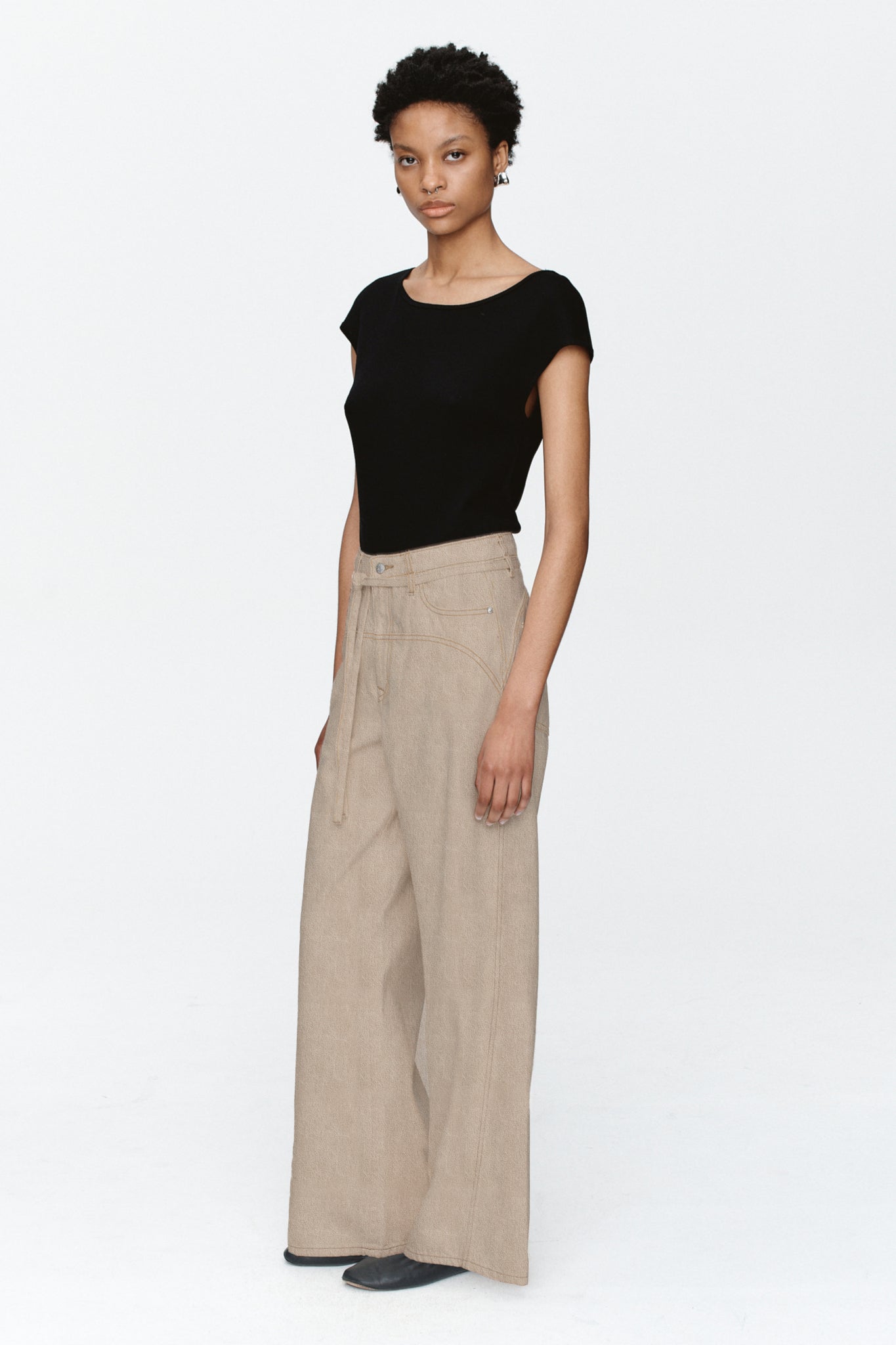 Marle | Tie Curve Seam Jean - Chai