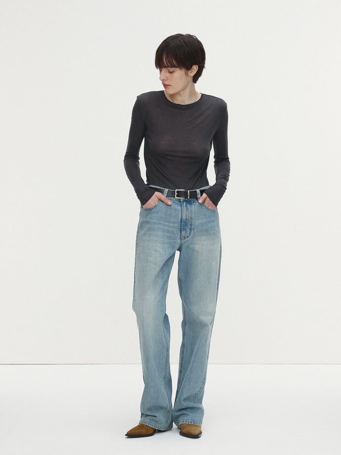 Tonywack | Wool Tencel Long Sleeve - Charcoal