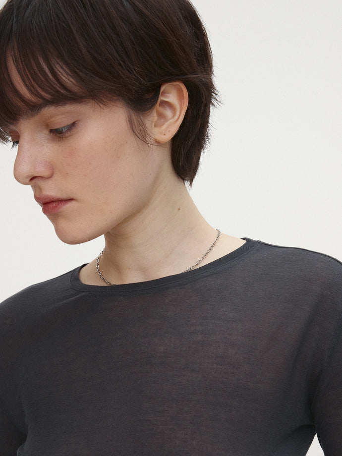 Tonywack | Wool Tencel Long Sleeve - Charcoal
