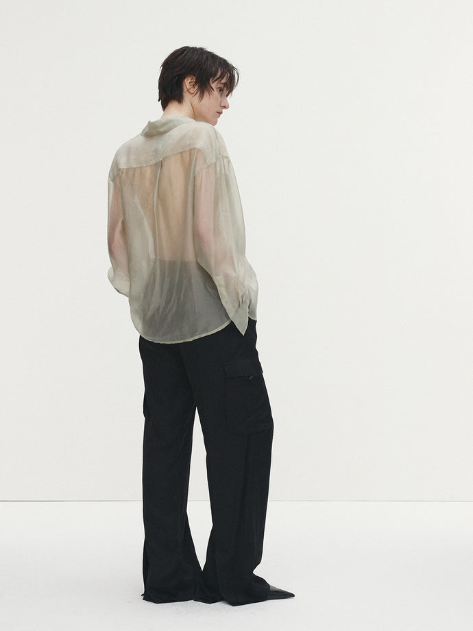 Tonywack | Oversized Sheer Shirt - Pale Green