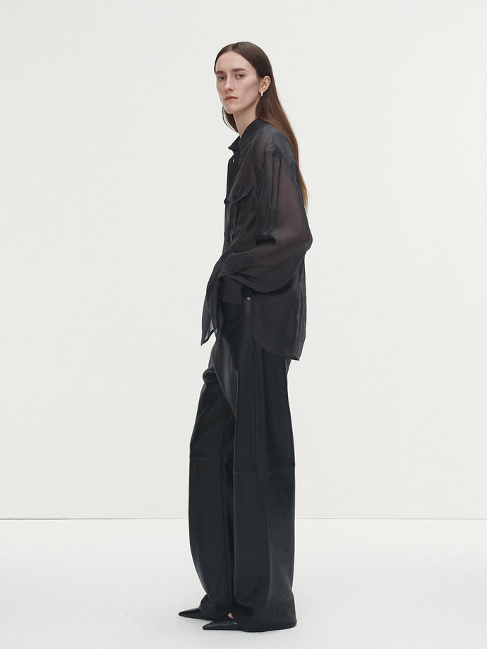 Tonywack | Oversized Sheer Shirt - Carbon Grey
