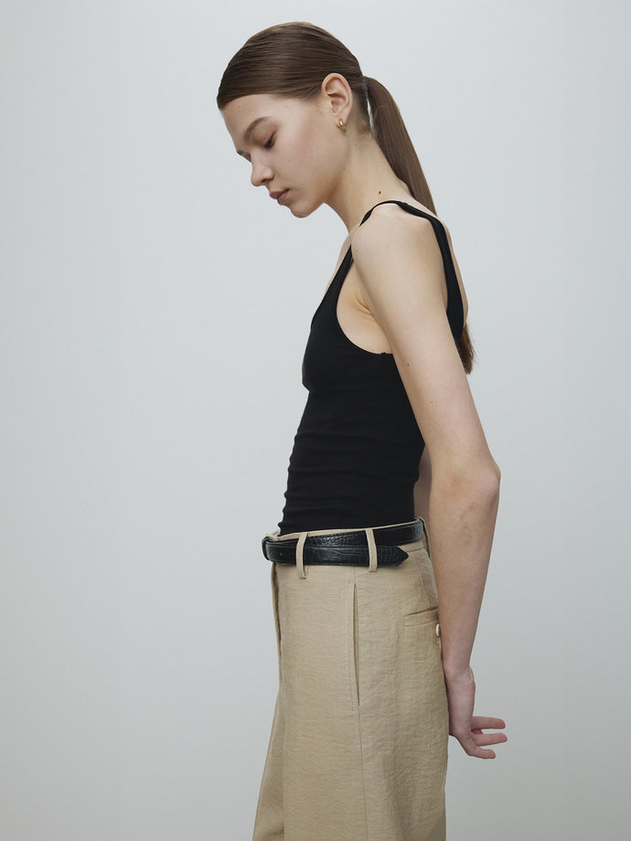 Tonywack | Tencel U Neck Sleeveless - Black