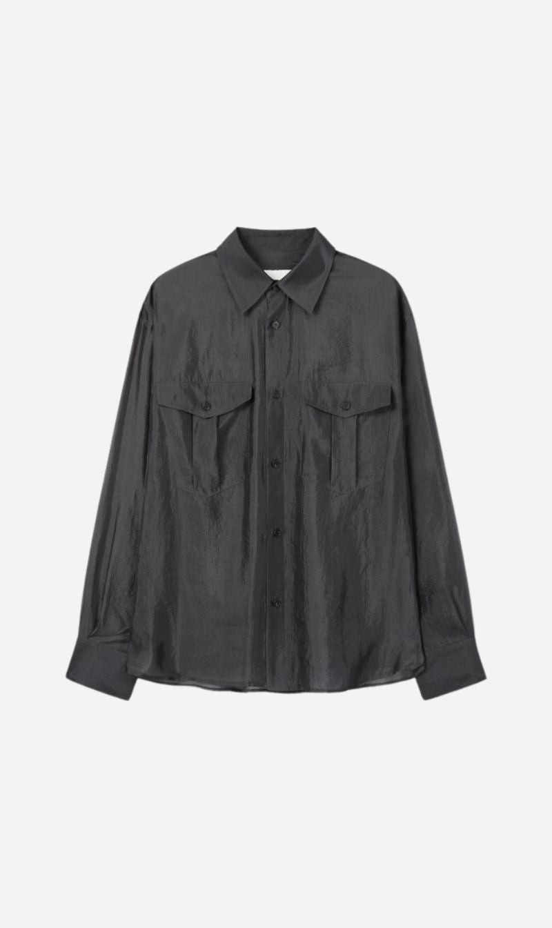 Tonywack | Oversized Sheer Shirt - Carbon Grey