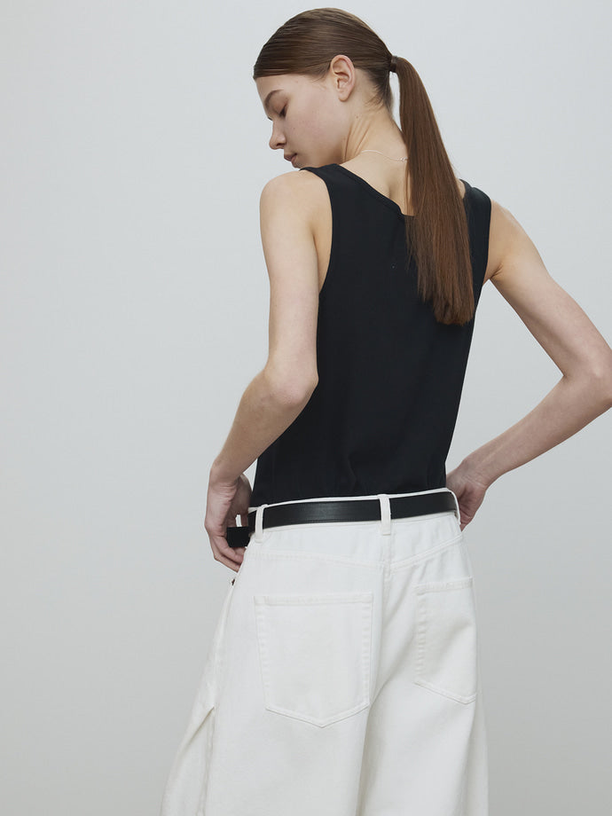 Tonywack | Garment Dyed Cotton Sleeveless - Faded Black