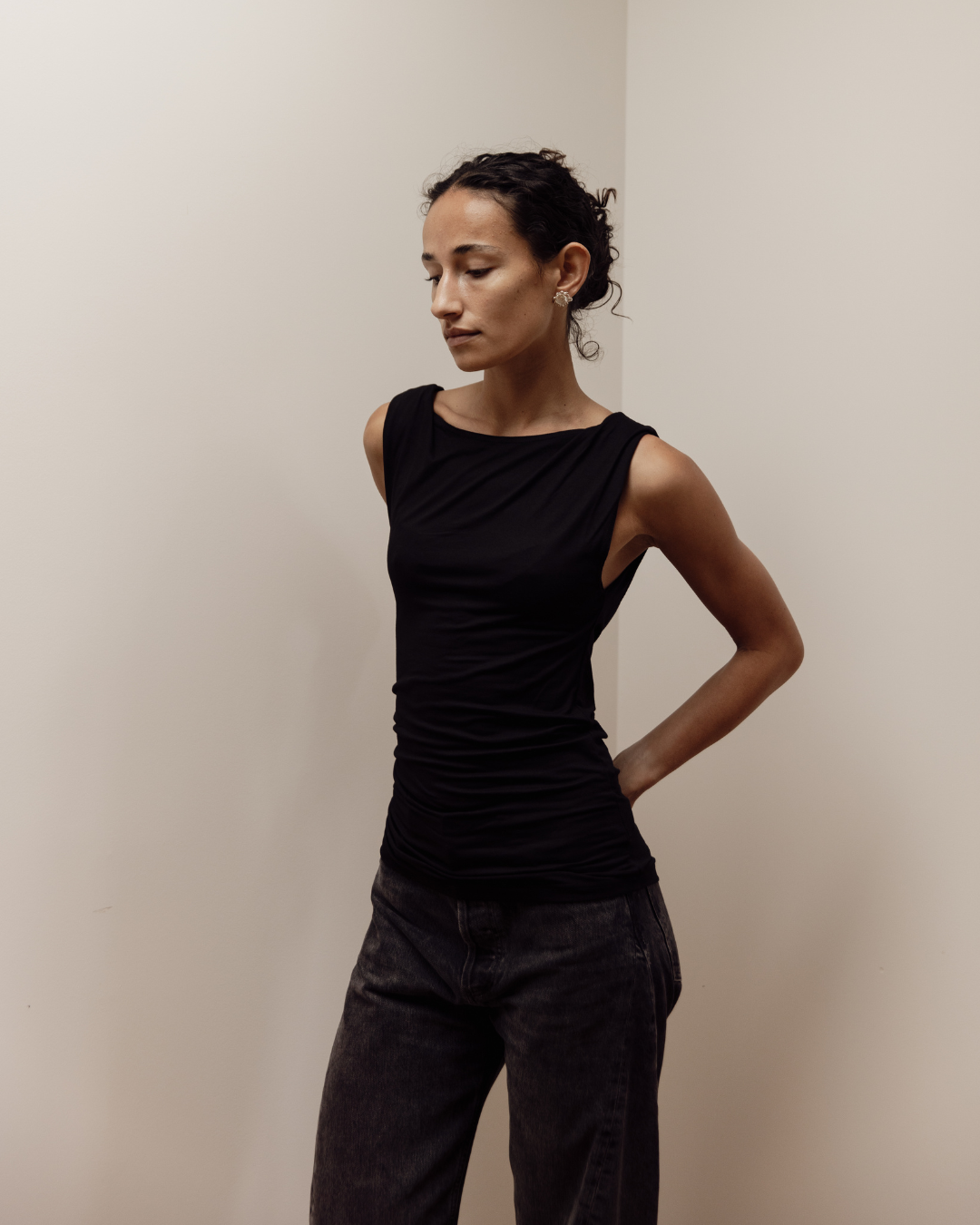 Dominique Healy | Nevermind Singlet Merino - Black