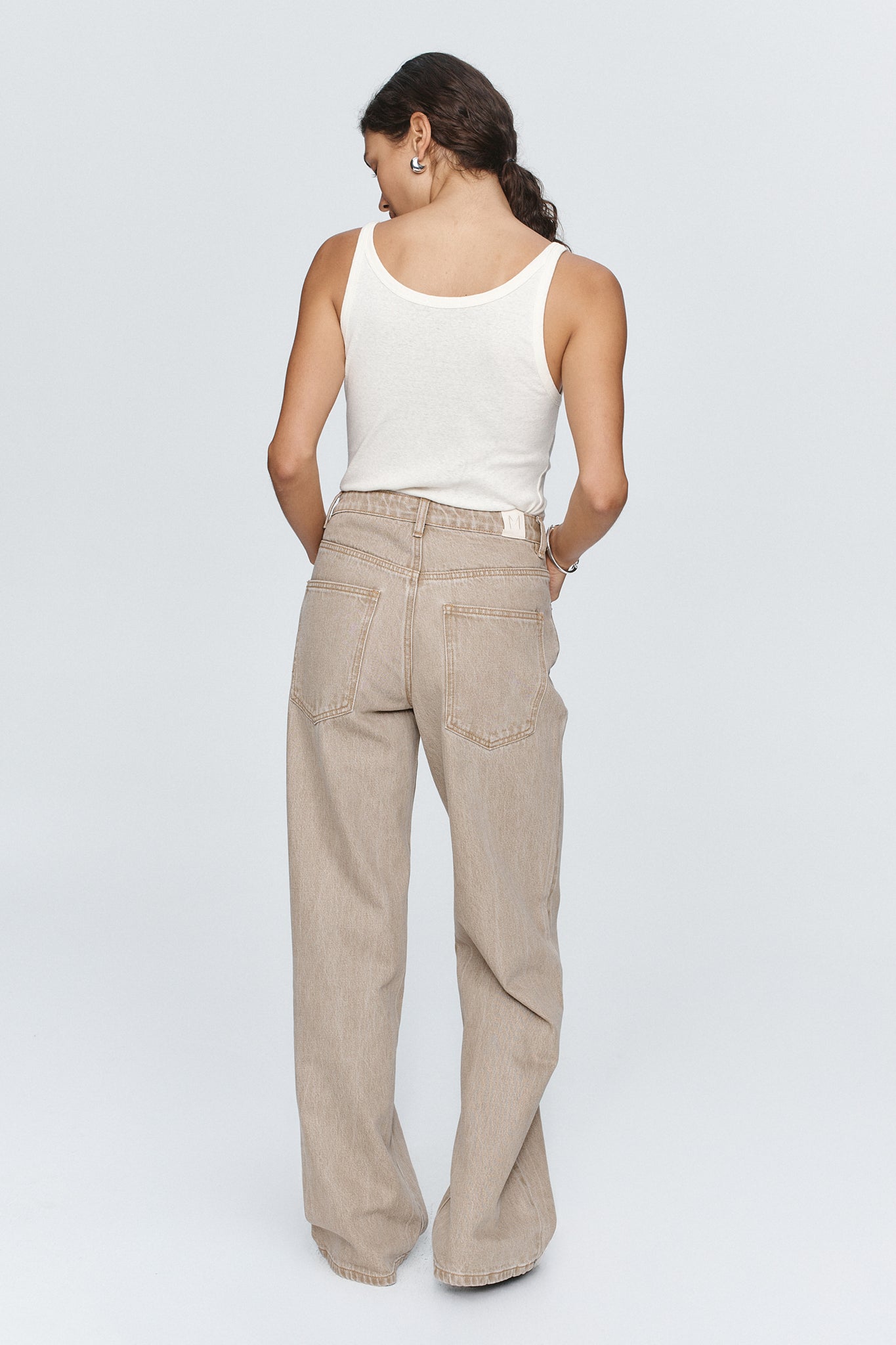 Marle | Wide Leg Jean - Chai