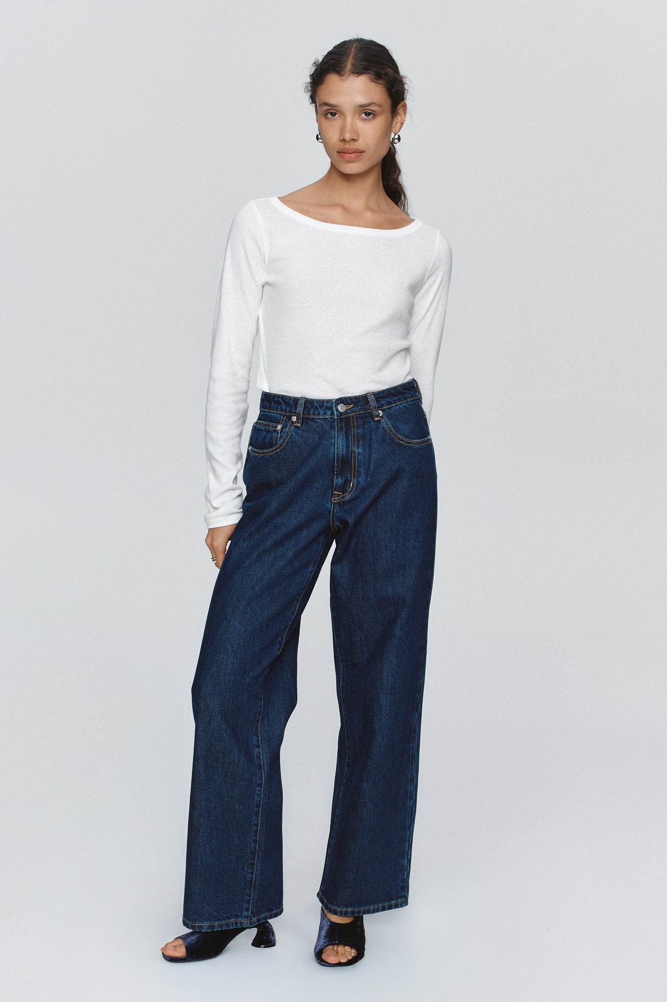 Marle | Wide Leg Jean - Washed Indigo