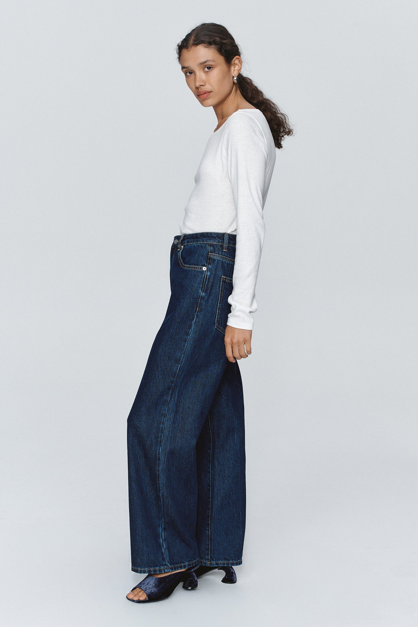Marle | Wide Leg Jean - Washed Indigo