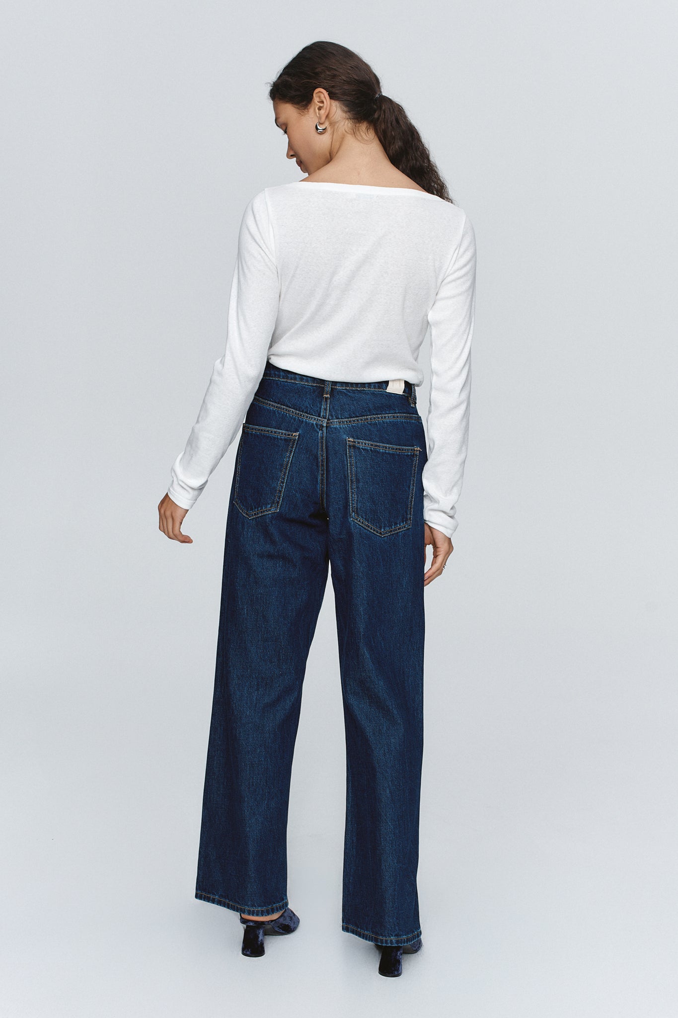 Marle | Wide Leg Jean - Washed Indigo
