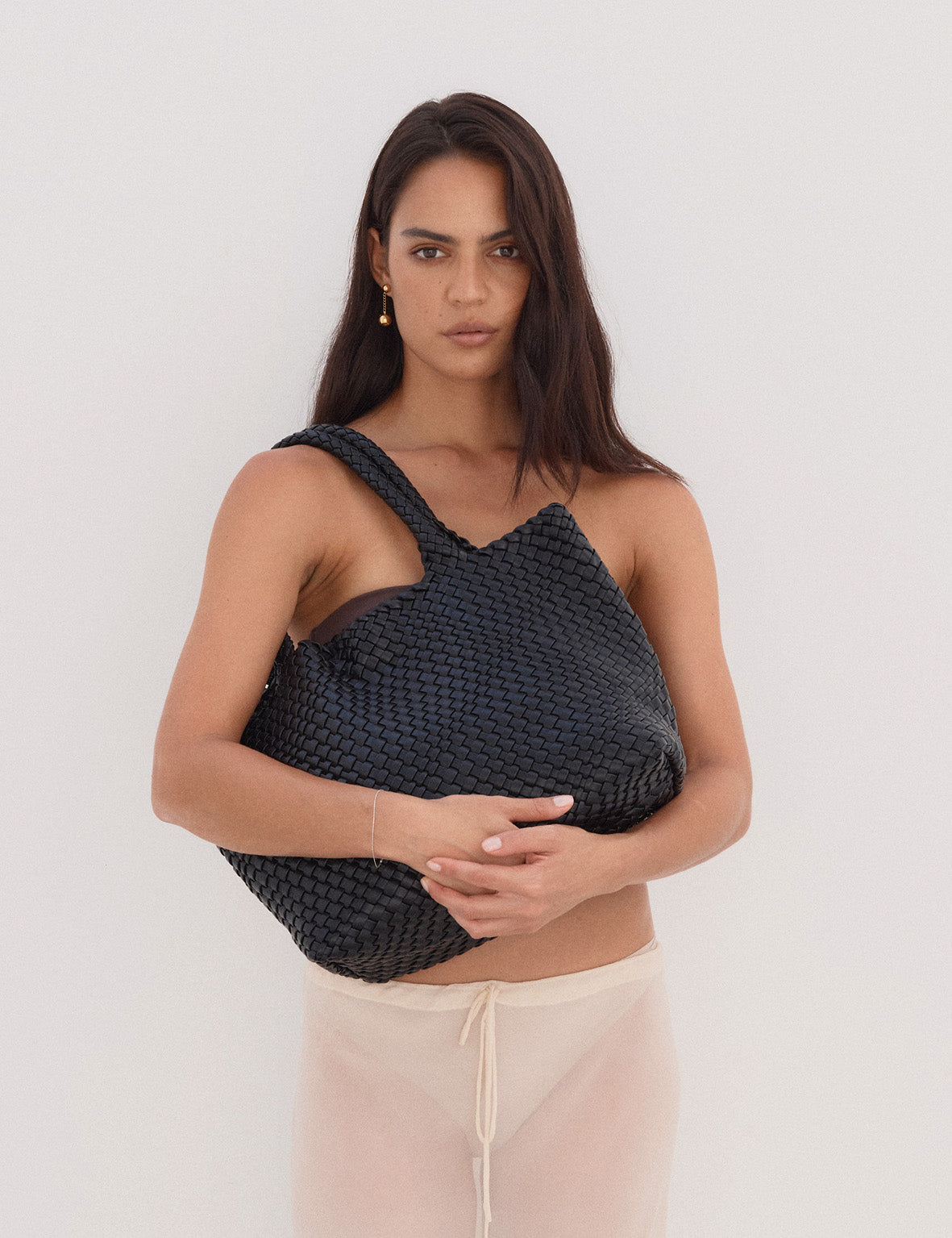 La Tribe | Woven Tote Bag - Black