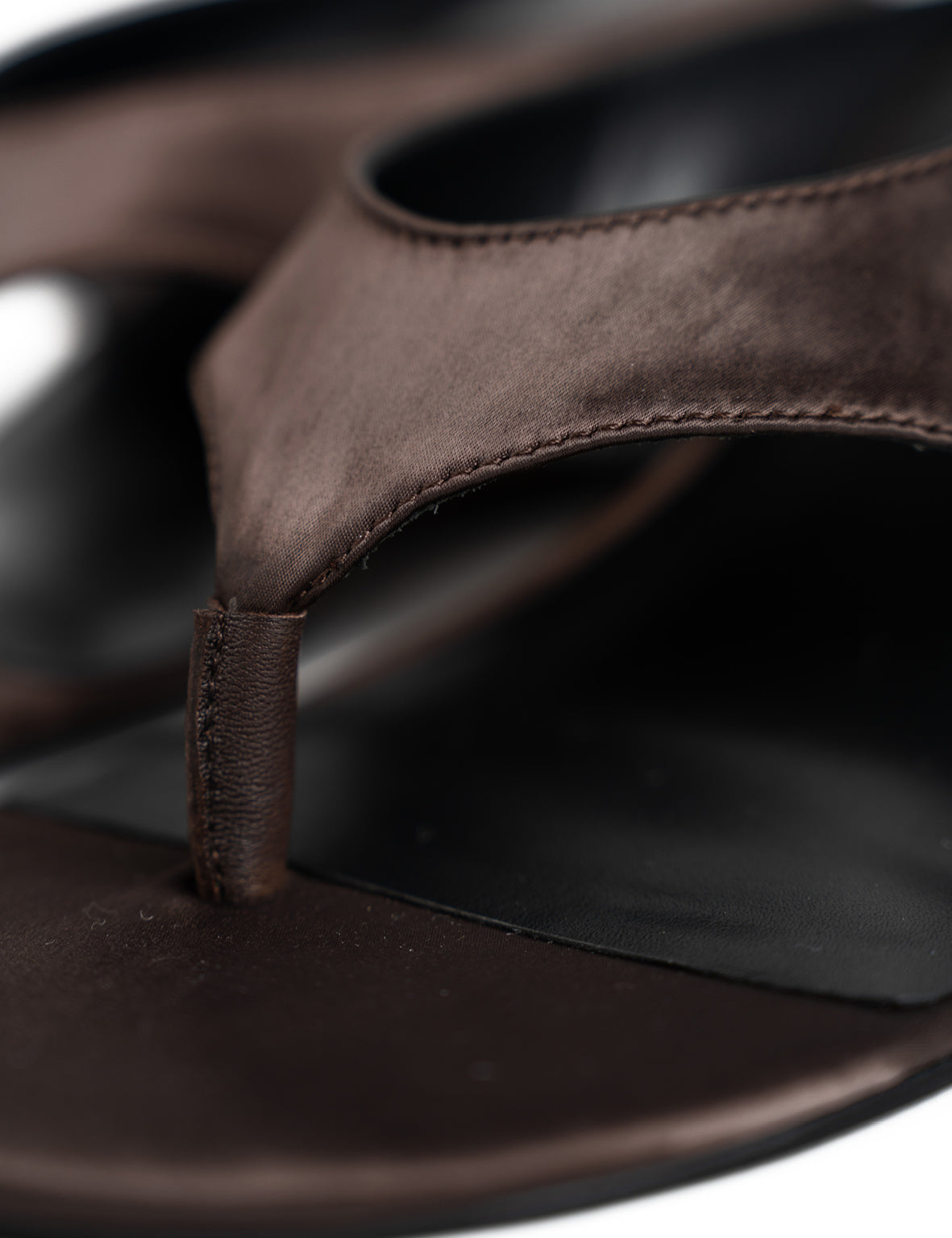 La Tribe | Wedge Thong - Brown Satin