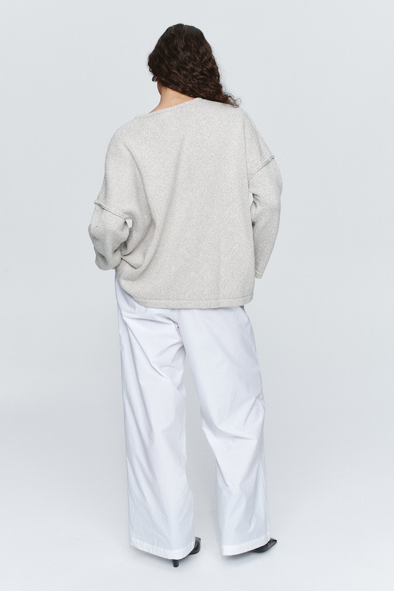 Marle | Yelena Knit Tee - Grey Marle