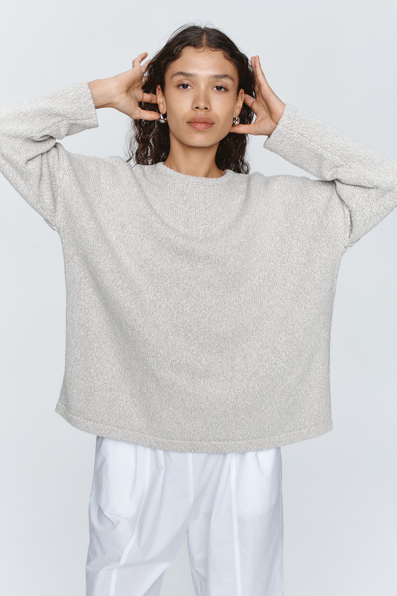Marle | Yelena Knit Tee - Grey Marle
