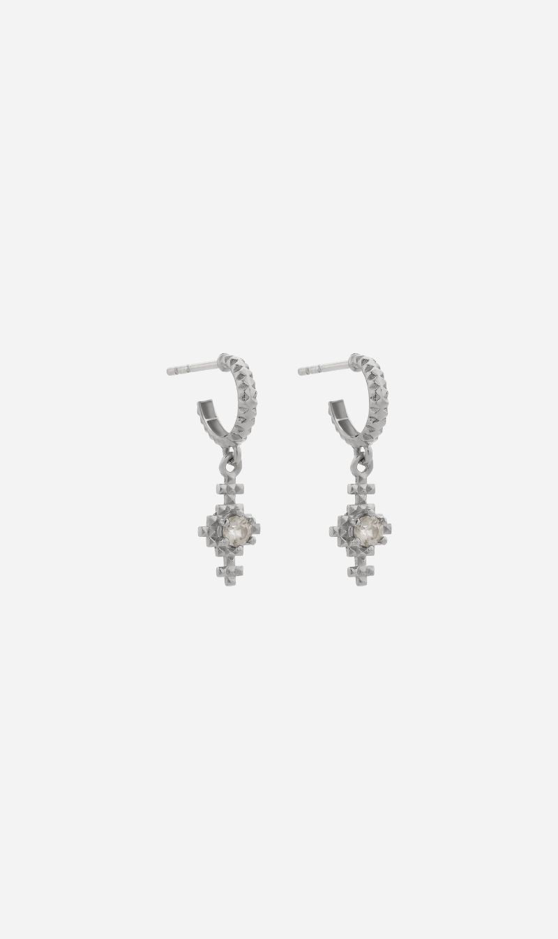 Zoe & Morgan | Indie Earrings - Silver/Peach Zircon