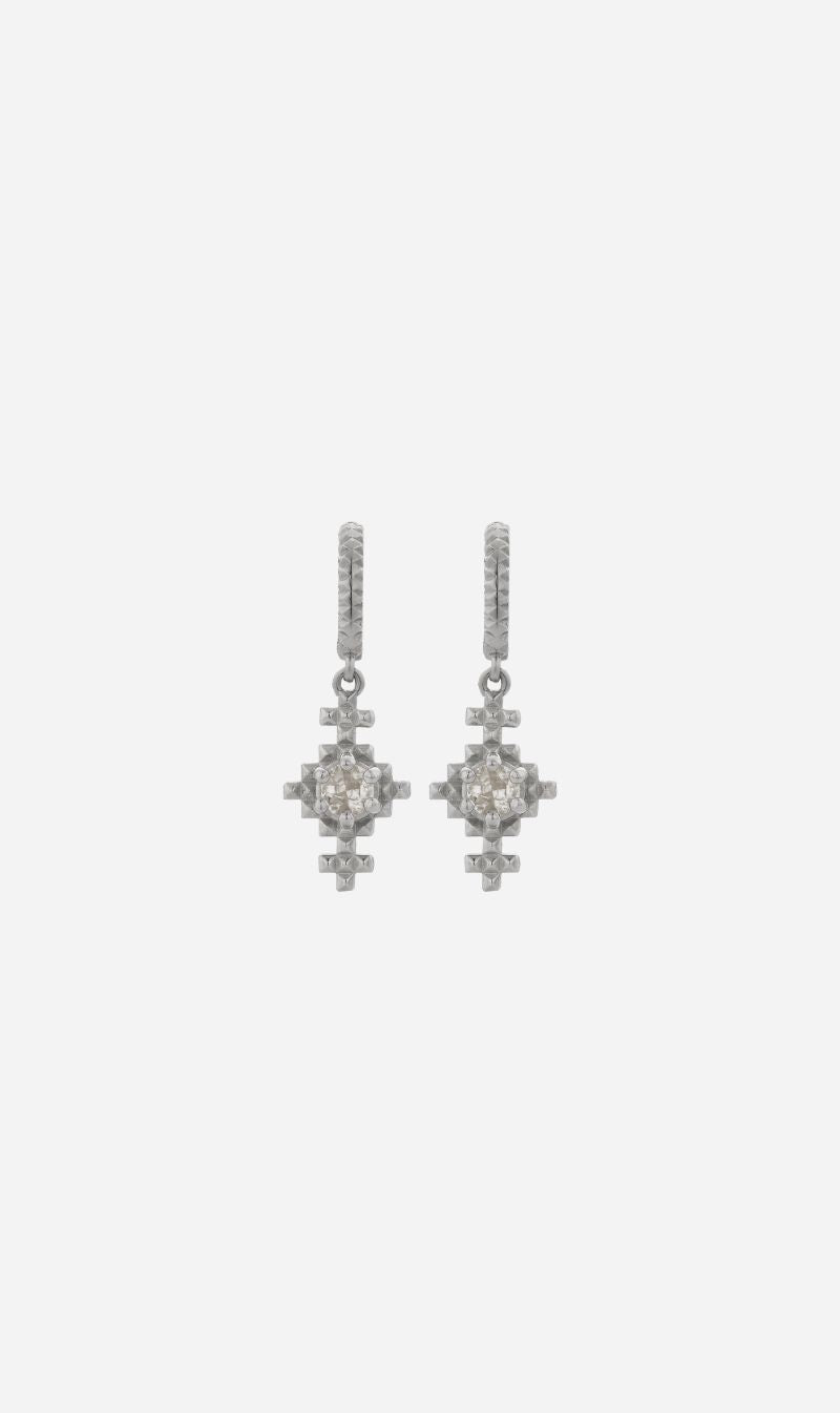 Zoe & Morgan | Indie Earrings - Silver/Peach Zircon