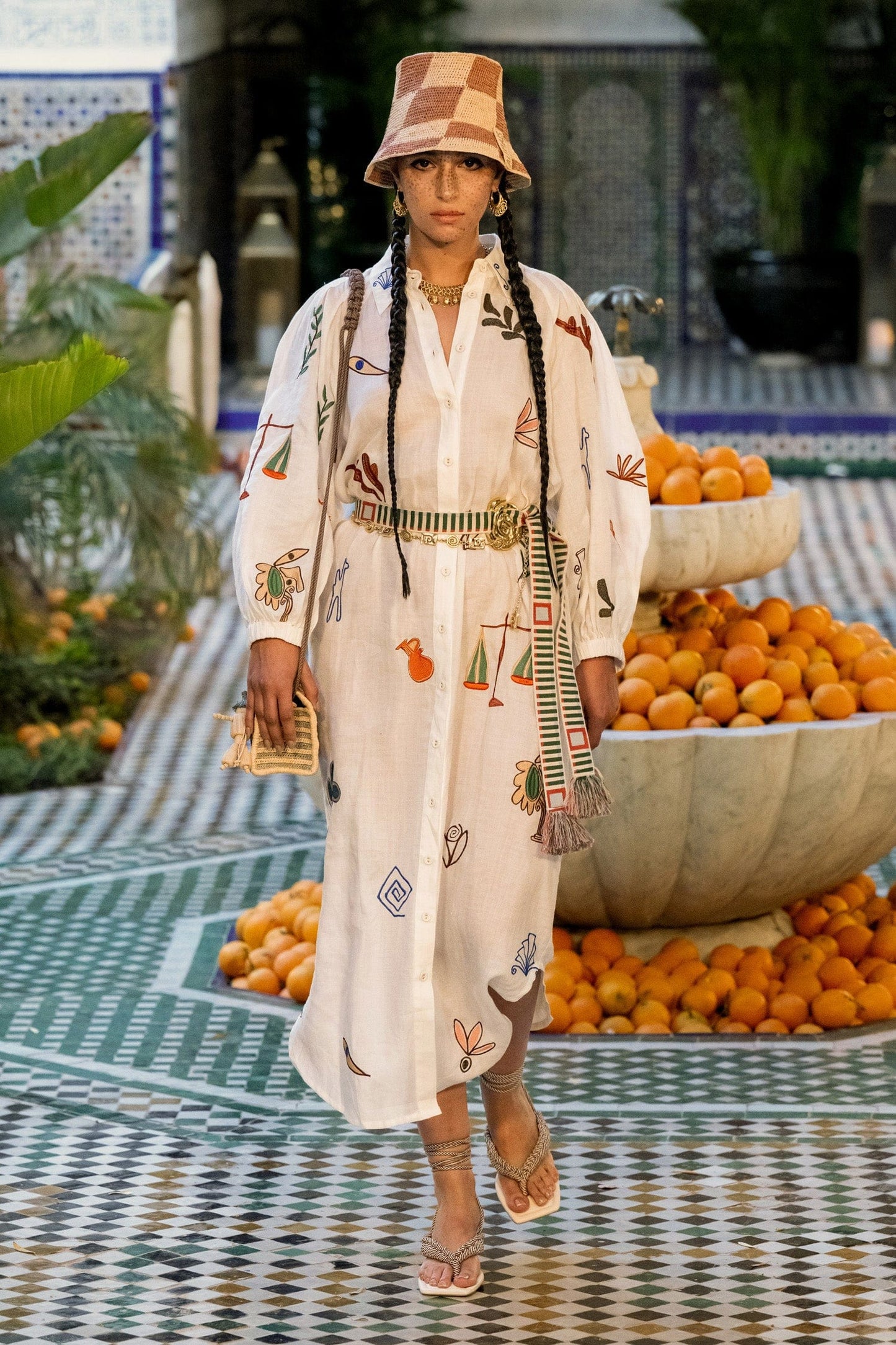 Alemais | Mina Embroidered Shirt Dress - Cream