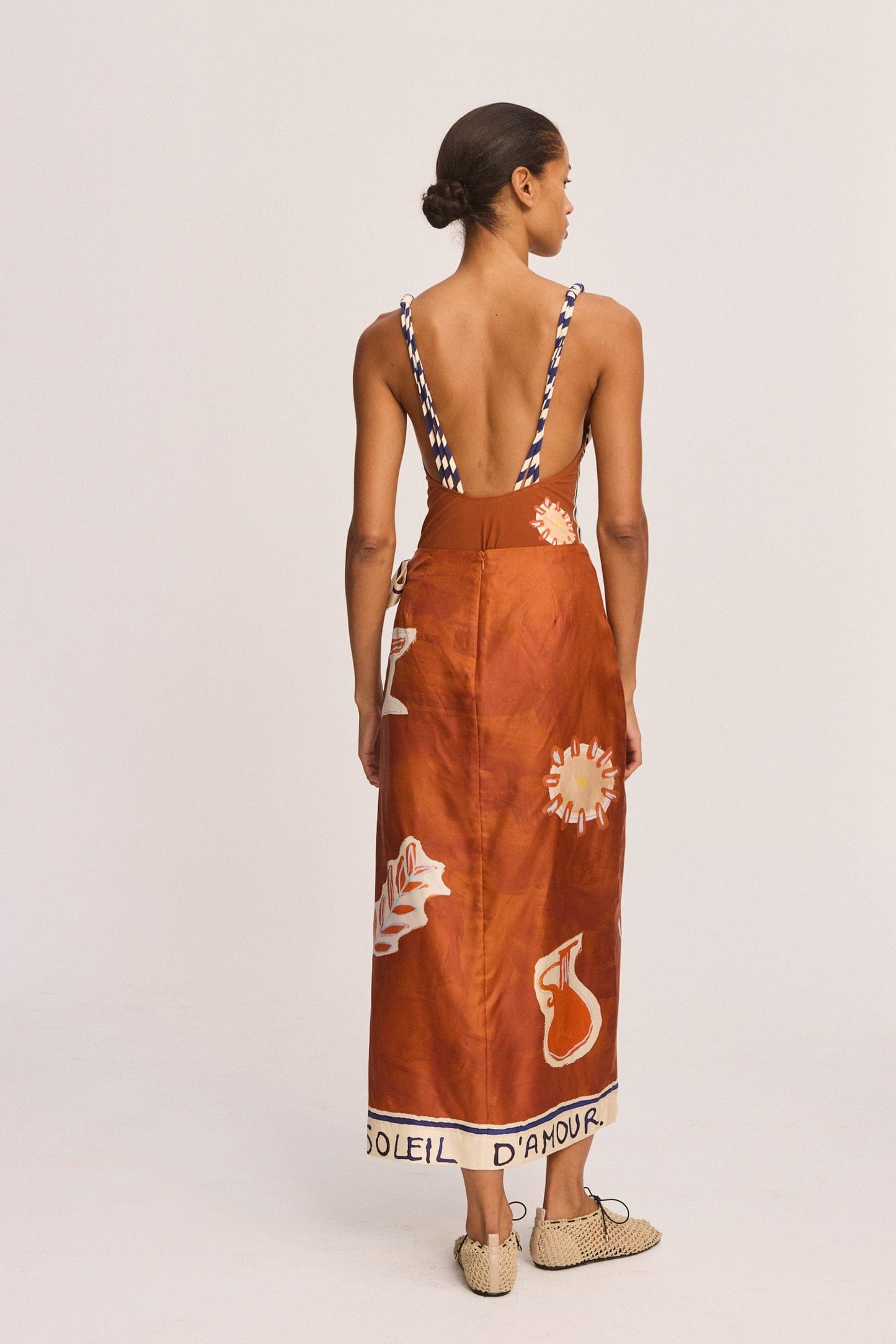 Alemais | Soleil D'Amour Silk Sarong - Rust