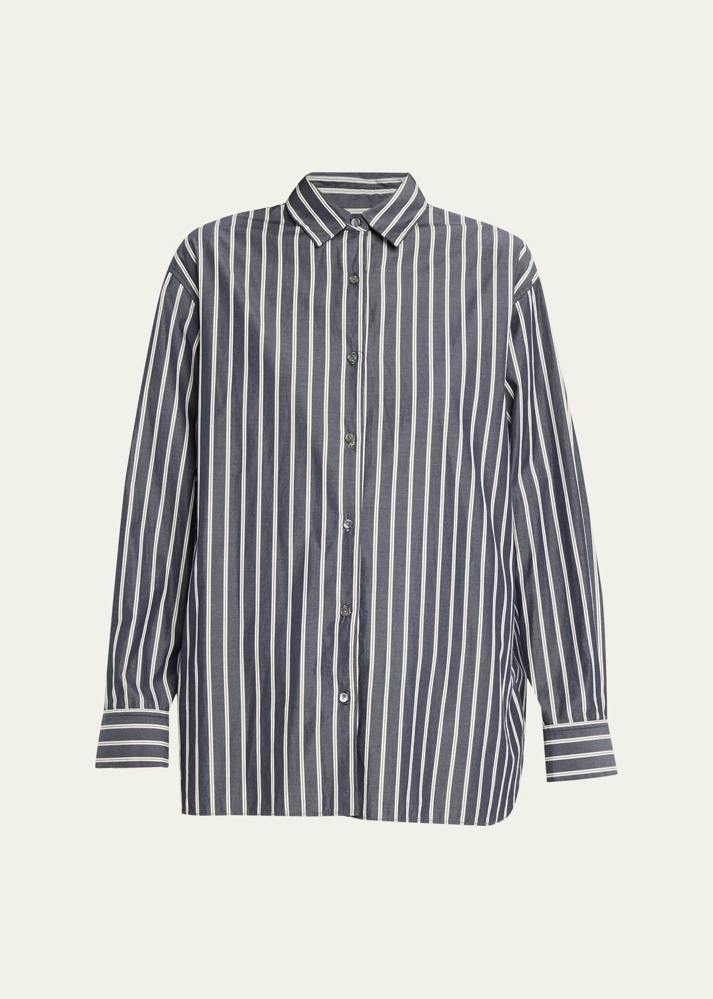 Nili Lotan | Yorke Shirt - Charcoal Stripe