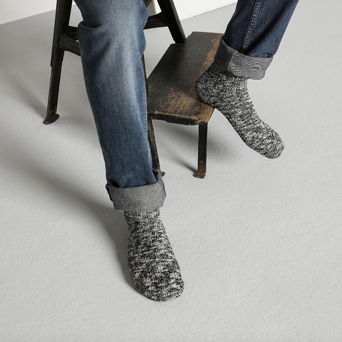 Birkenstock | Mens Cotton Slub Socks - Black/Grey