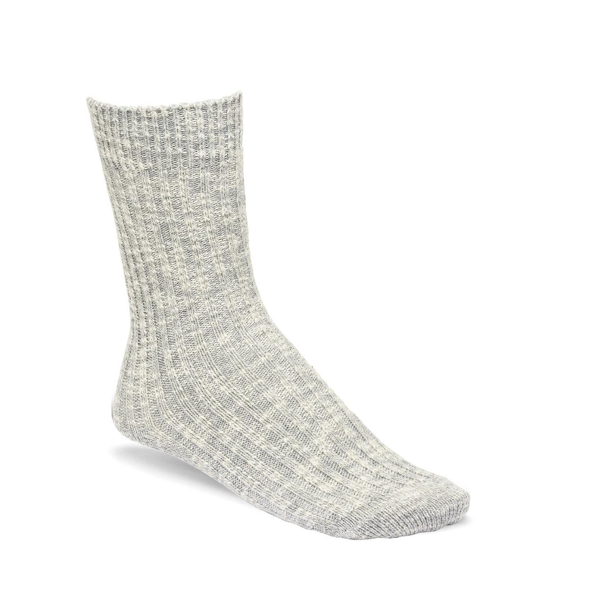 Birkenstock | Womens Cotton Slub Socks - Grey/White
