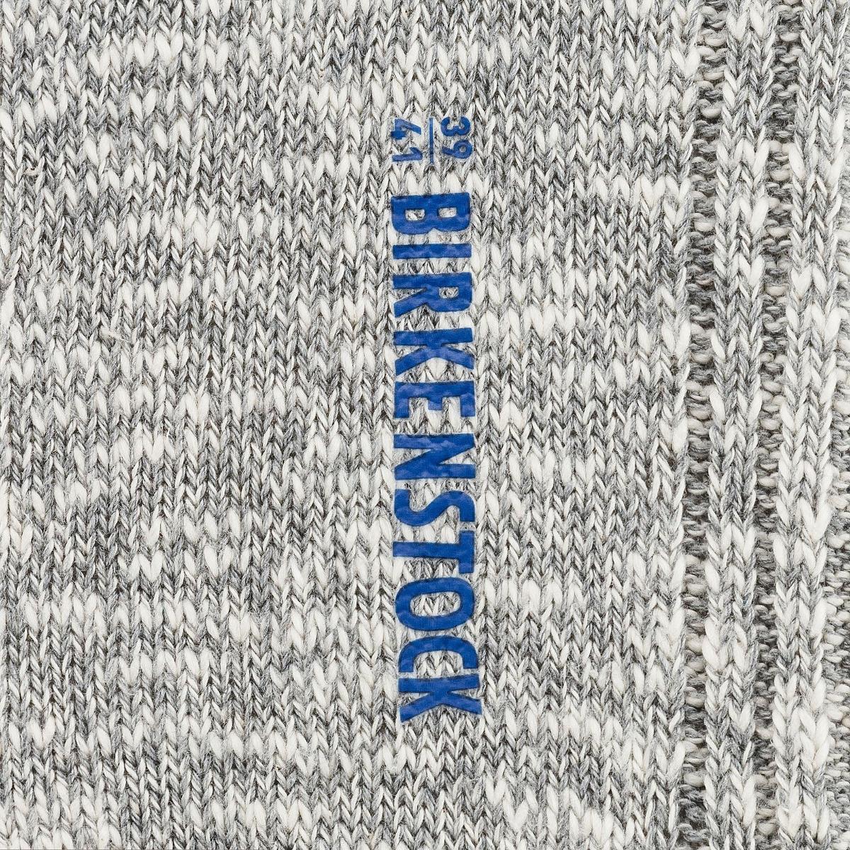 Birkenstock | Womens Cotton Slub Socks - Grey/White