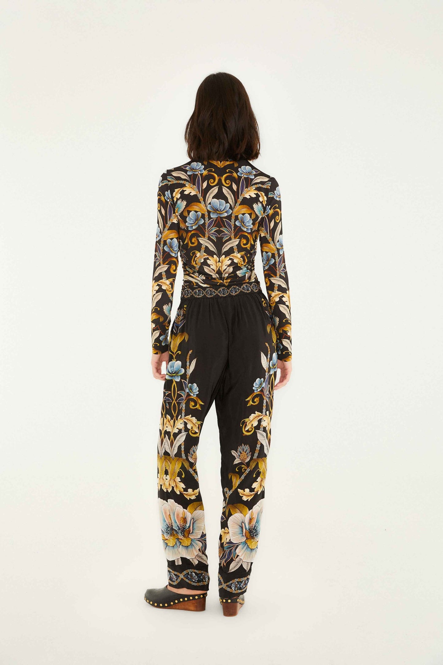 Farm Rio | Pajama Pants - Snake Garden Black