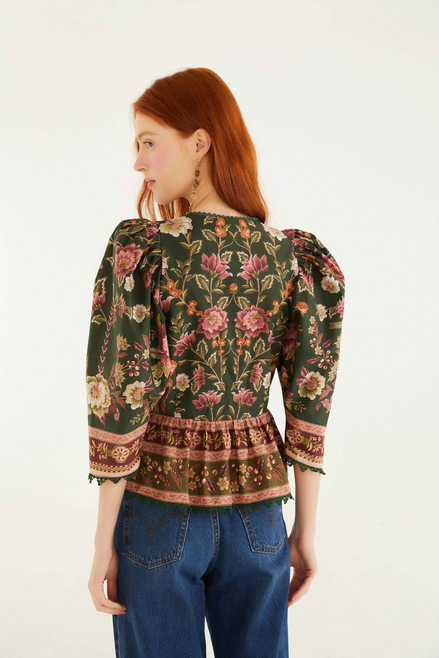 Farm Rio | Flowering Garden Tree Blouse - Green
