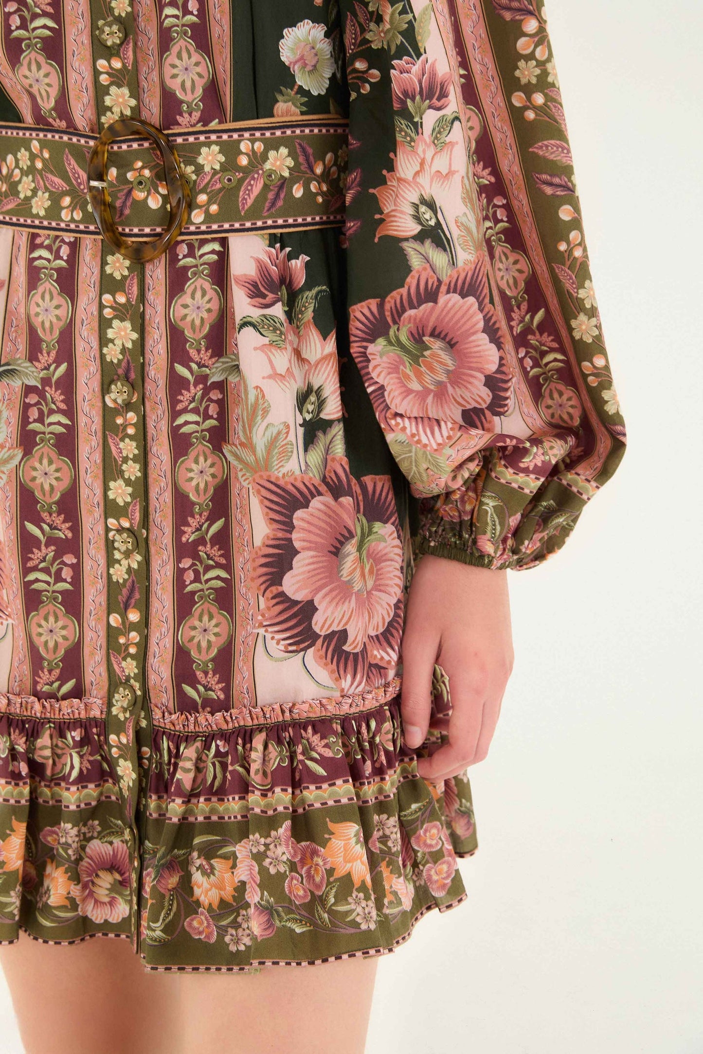 Farm Rio | Flowering Garden Tree Mini Dress - Green