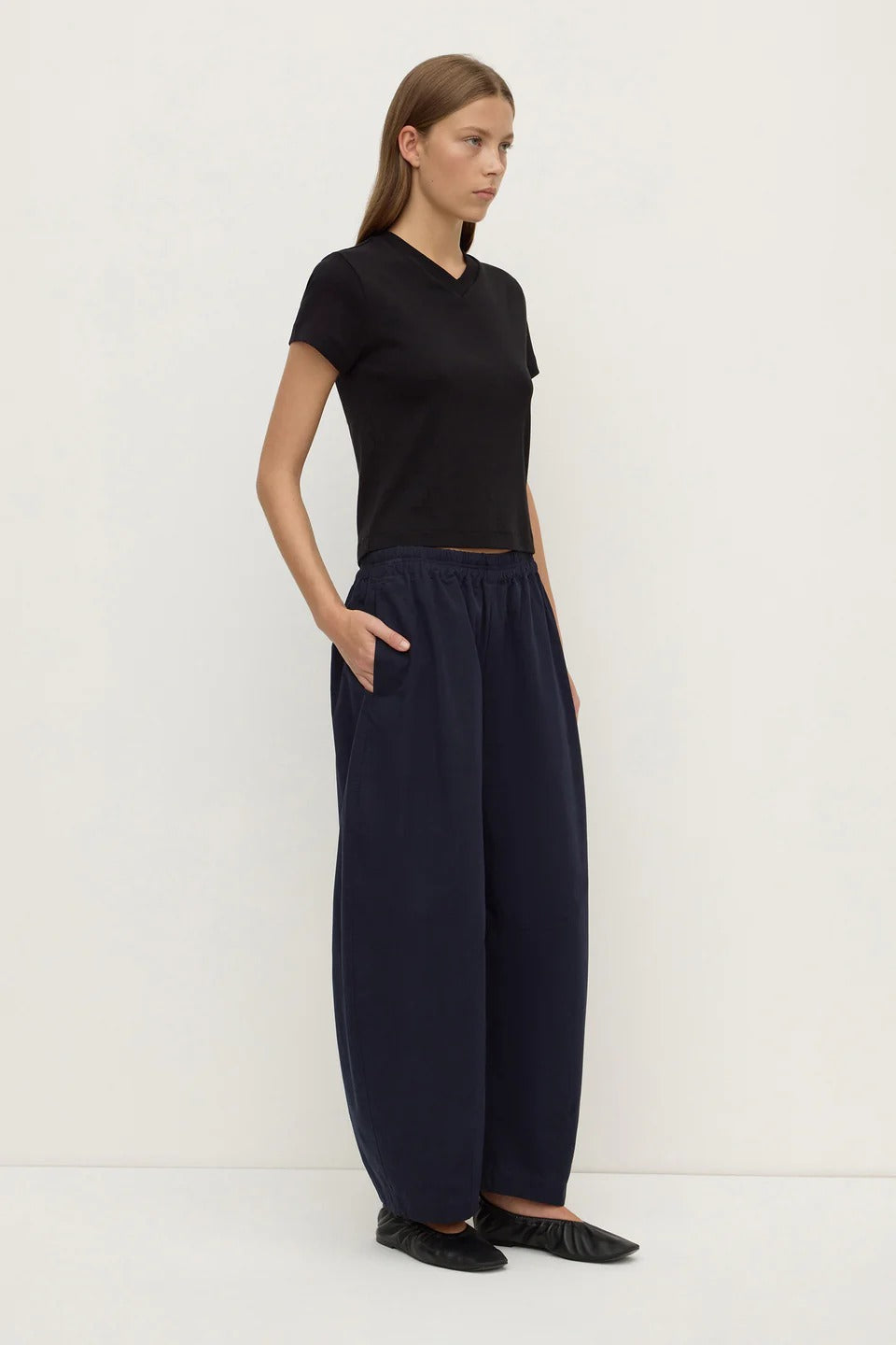 Assembly Label | Lola Barrel Pant - Navy