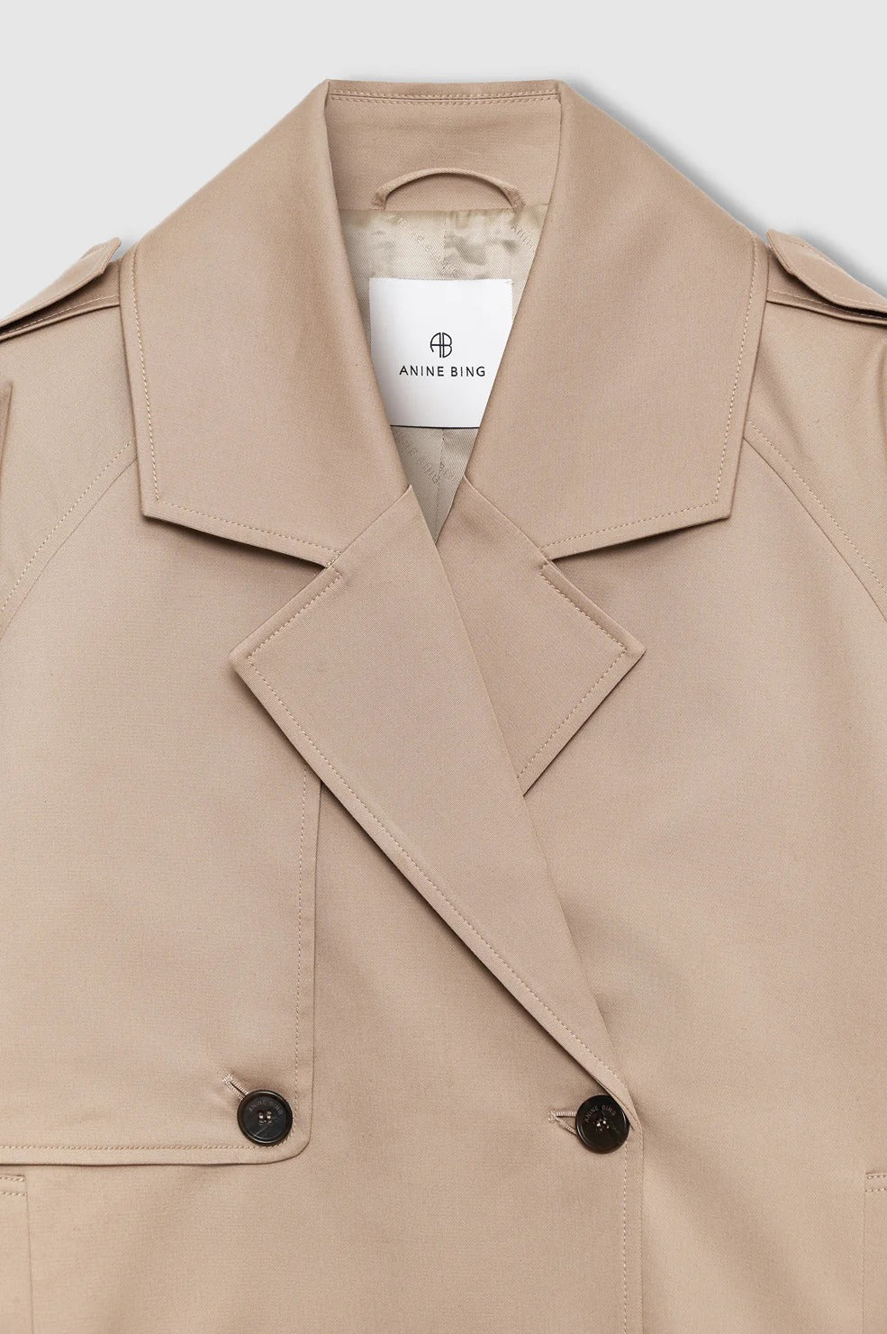 Anine Bing | Rickie Cropped Trench - Beige