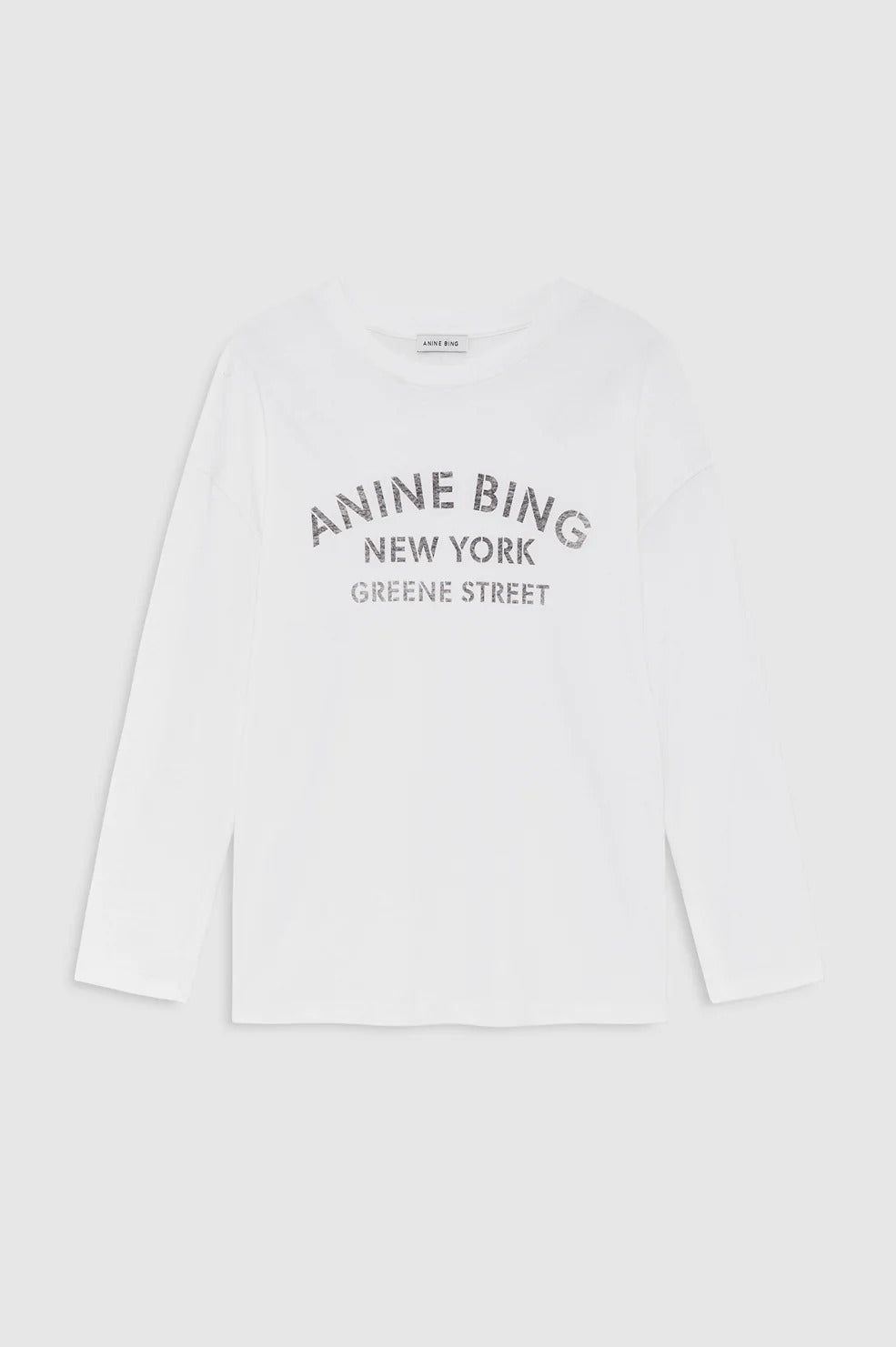 Anine Bing | Ivan Long Sleeve New York Stencil - Ivory