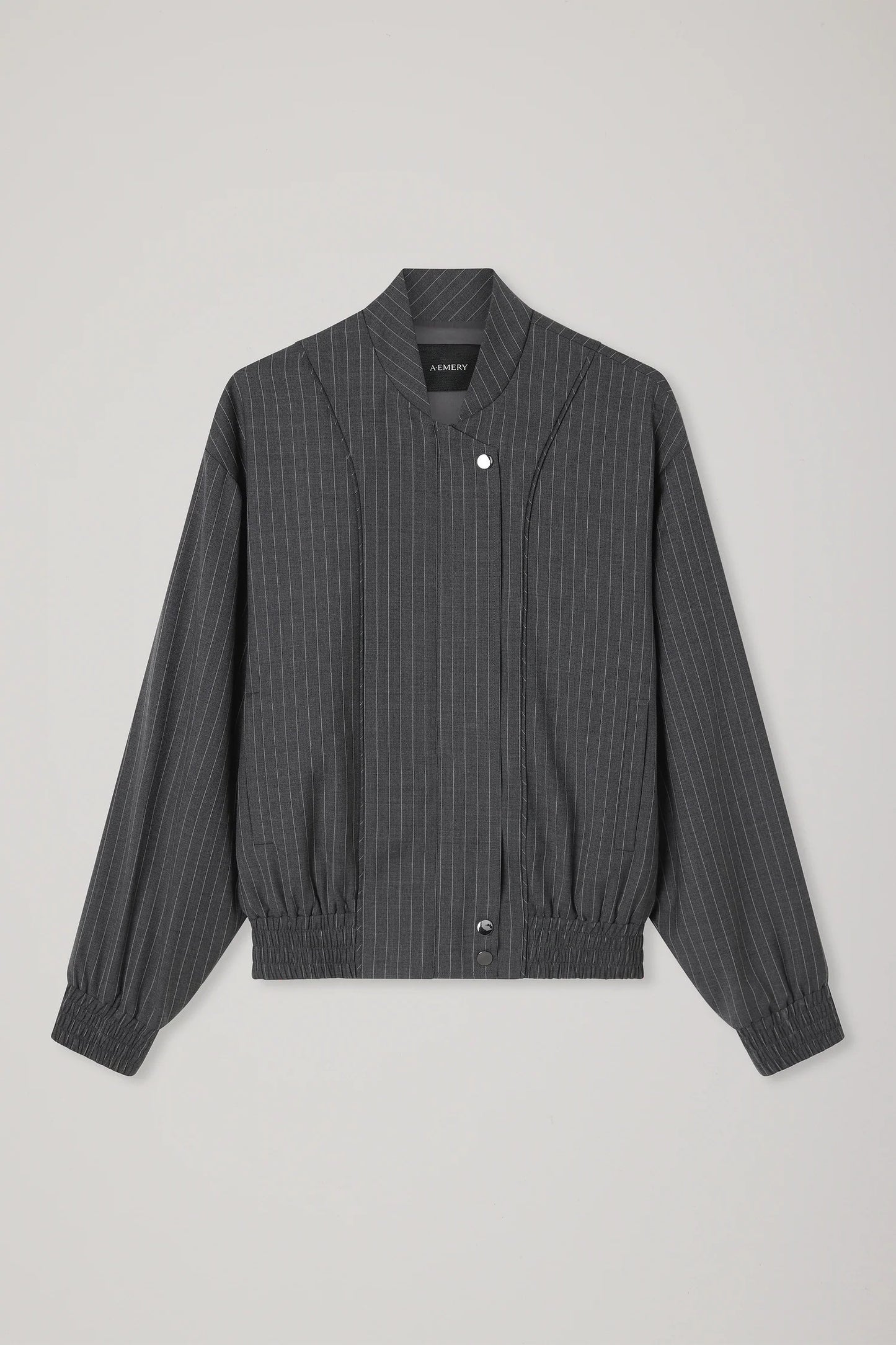 A. Emery | Giles Bomber Jacket - Charcoal Pinstripe
